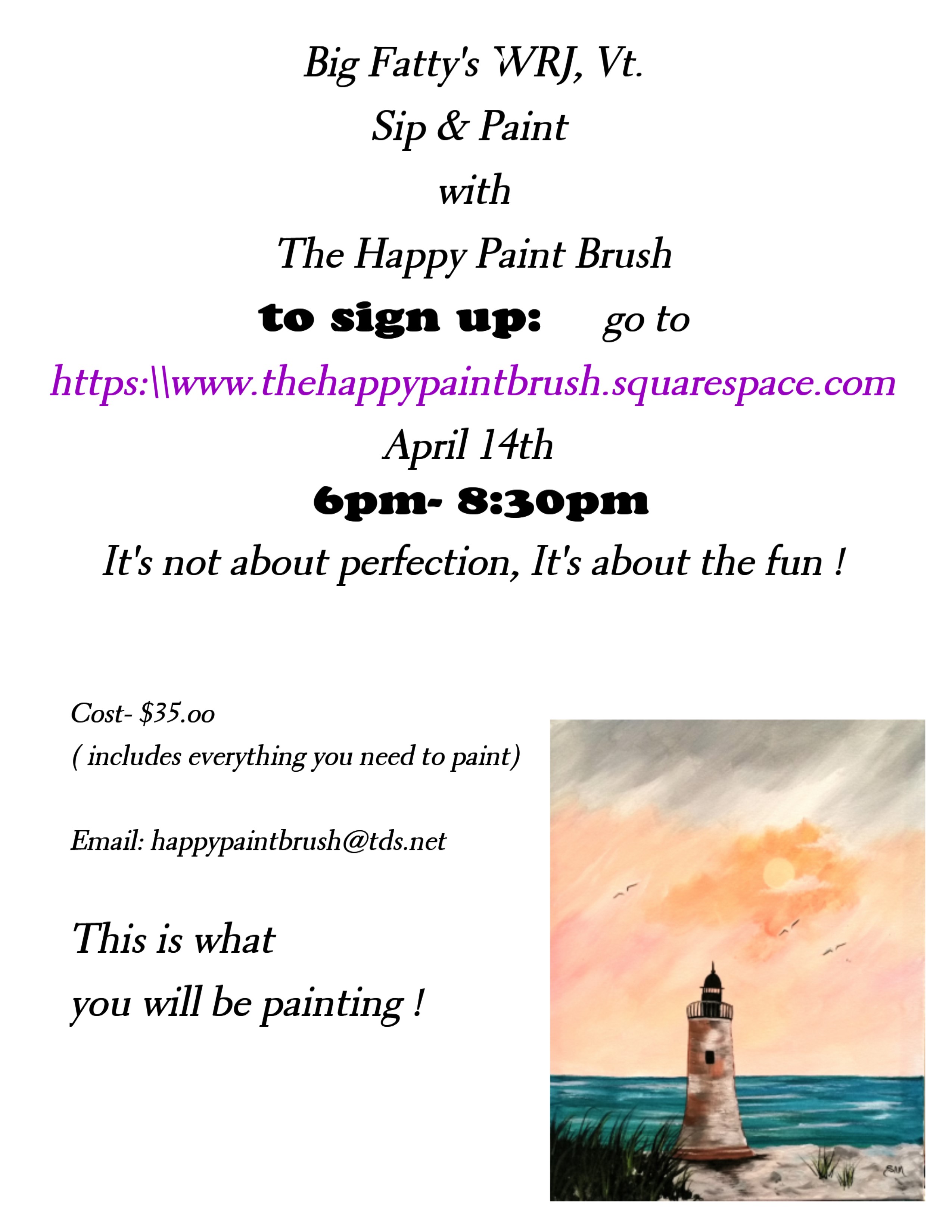 Sip & Paint Big Fatty's BBQ